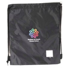 Burnham PE draw string bag - black 