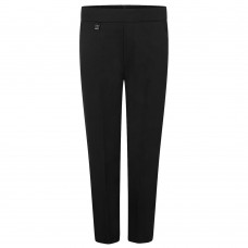 Trouser - Half Elastic Pull Up - Black